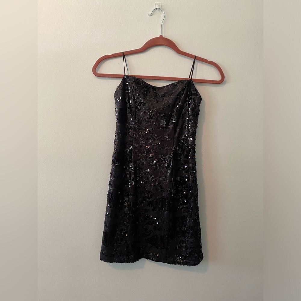 Vintage Guess Strapless Sequin Mini Dress